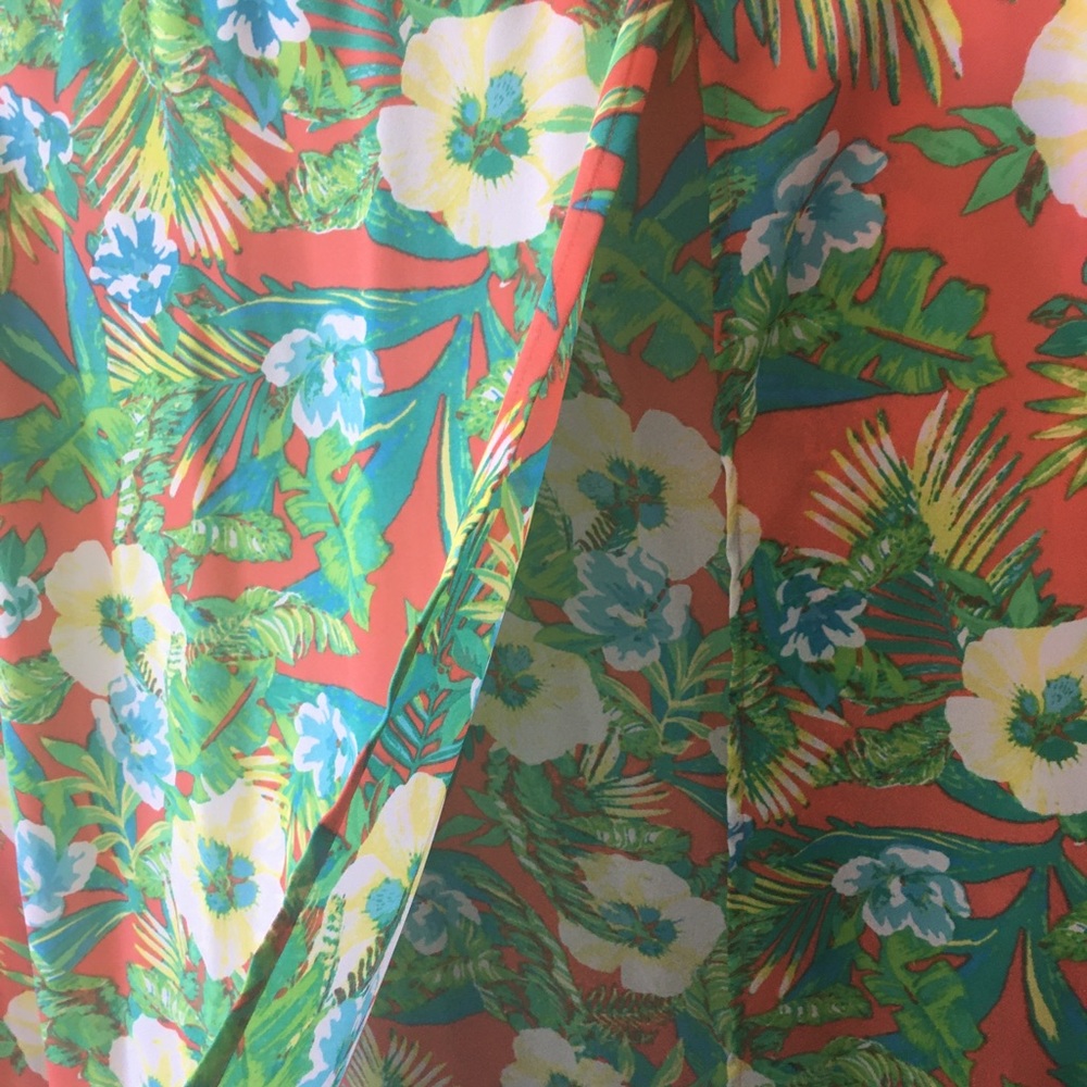 Decree Coral Tropical Front Slit Maxi Dress - Picture 10 of 10